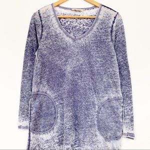 Soft Surroundings Purple Burnout Tunic Size Small
